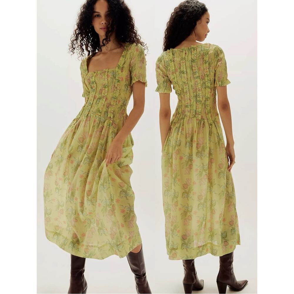 Free People Damson Madder Dainty Ethereal Cottage Raphaela Midi Dress 16 XL - Picture 4 of 16